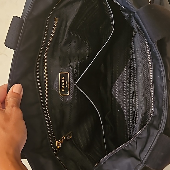 AUTHENTIC PRADA BLACK & GOLD DIAPER BAG BABY PURSE $2300 - Picture 11 of 13